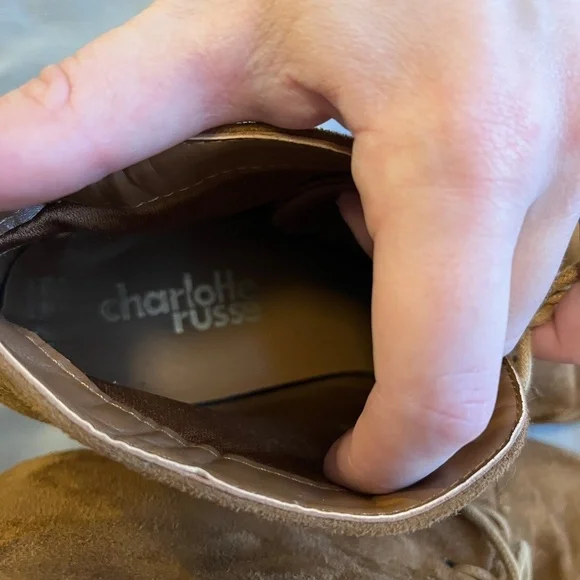 Charlotte Russe Suade Lace-Up Booties - Picture 5 of 7
